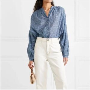 Doen Jane blouse in Midblue California Wildflower Size S